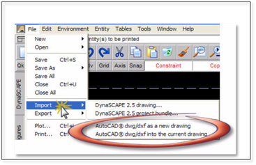 Step 1: Importing An AutoCAD® Drawing